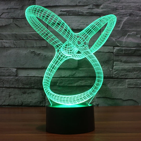 Abstract Style 3D Touch Switch Control LED Light , 7 Color Discoloration Creative Visual Stereo Lamp Desk Lamp Night Light