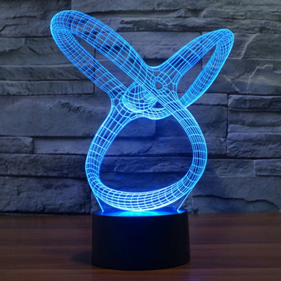 Abstract Style 3D Touch Switch Control LED Light , 7 Color Discoloration Creative Visual Stereo Lamp Desk Lamp Night Light