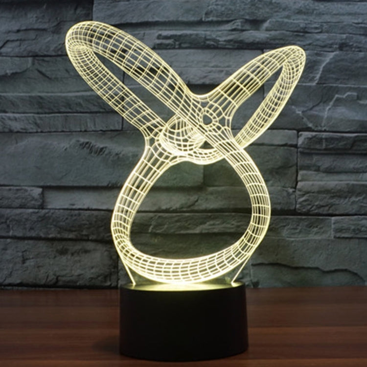Abstract Style 3D Touch Switch Control LED Light , 7 Color Discoloration Creative Visual Stereo Lamp Desk Lamp Night Light
