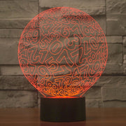 Numbers Style 3D Touch Switch Control LED Light , 7 Color Discoloration Creative Visual Stereo Lamp Desk Lamp Night Light