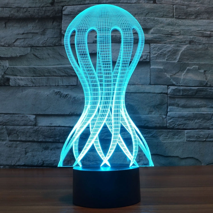 Acaleph Style 3D Touch Switch Control LED Light , 7 Color Discoloration Creative Visual Stereo Lamp Desk Lamp Night Light