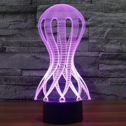 Acaleph Style 3D Touch Switch Control LED Light , 7 Color Discoloration Creative Visual Stereo Lamp Desk Lamp Night Light