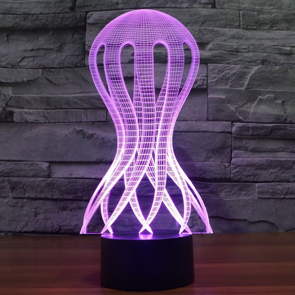 Acaleph Style 3D Touch Switch Control LED Light , 7 Color Discoloration Creative Visual Stereo Lamp Desk Lamp Night Light