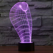 Cobra Style 3D Touch Switch Control LED Light , 7 Color Discoloration Creative Visual Stereo Lamp Desk Lamp Night Light