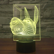 Donkey Shape 3D Touch Switch Control LED Light , 7 Colour Discoloration Creative Visual Stereo Lamp Desk Lamp Night Light