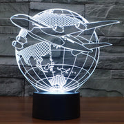 Fly out of Asia Style 3D Touch Switch Control LED Light , 7 Colour Discoloration Creative Visual Stereo Lamp Desk Lamp Night Light