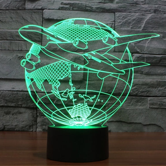 Fly out of Asia Style 3D Touch Switch Control LED Light , 7 Colour Discoloration Creative Visual Stereo Lamp Desk Lamp Night Light