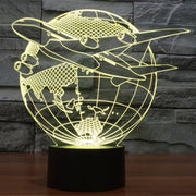 Fly out of Asia Style 3D Touch Switch Control LED Light , 7 Colour Discoloration Creative Visual Stereo Lamp Desk Lamp Night Light