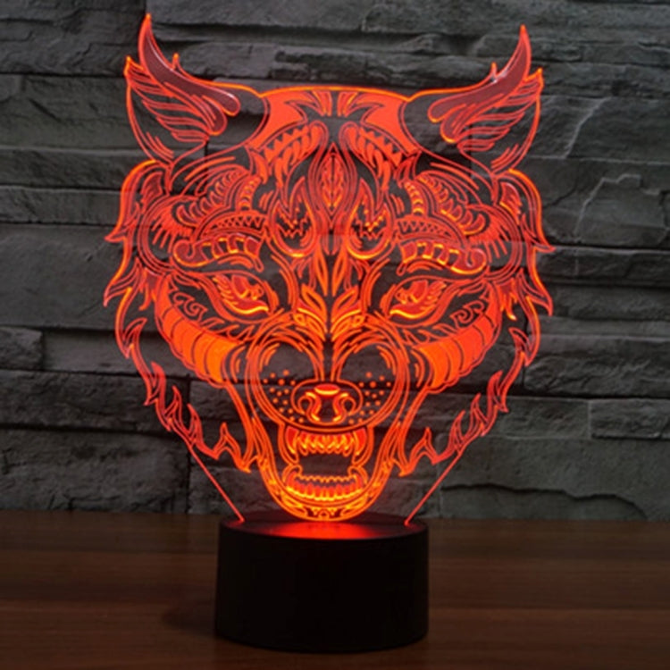 Leopard Shape 3D Touch Switch Control LED Light , 7 Colour Discoloration Creative Visual Stereo Lamp Desk Lamp Night Light