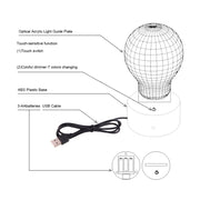 Walking Cat Shape 3D Touch Switch Control LED Light , 7 Colour Discoloration Creative Visual Stereo Lamp Desk Lamp Night Light