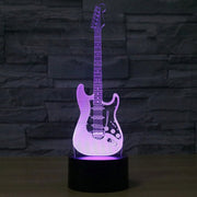 Electric Guitar Shape 3D Touch Switch Control LED Light , 7 Color Discoloration Creative Visual Stereo Lamp Desk Lamp Night Light
