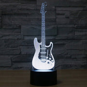 Electric Guitar Shape 3D Touch Switch Control LED Light , 7 Color Discoloration Creative Visual Stereo Lamp Desk Lamp Night Light