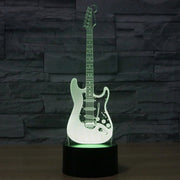 Electric Guitar Shape 3D Touch Switch Control LED Light , 7 Color Discoloration Creative Visual Stereo Lamp Desk Lamp Night Light