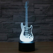Electric Guitar Shape 3D Touch Switch Control LED Light , 7 Color Discoloration Creative Visual Stereo Lamp Desk Lamp Night Light