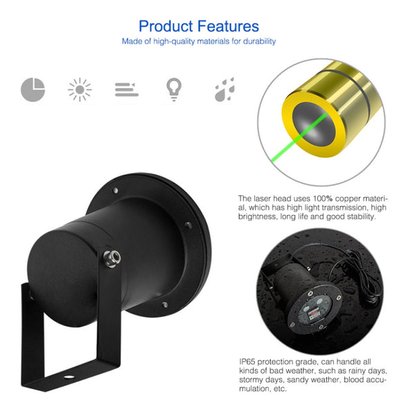 Rotatable USB Charging Projection Light Double Hole Laser Stage Light
