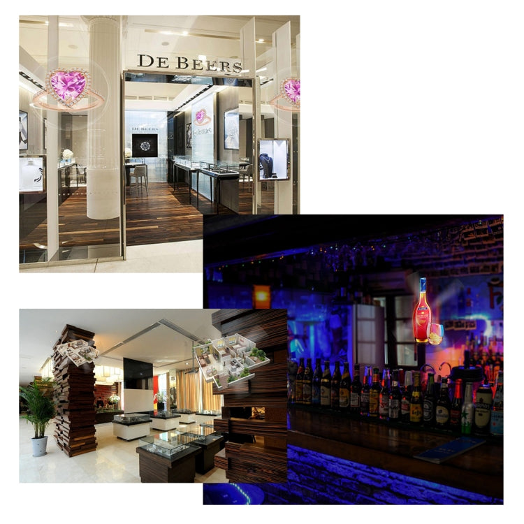 42cm Diameter 450 x 224 Pixels Resolution 3D Advertisement Player Machine , 224 LEDs Hologram Holographic Display Fan with Remote Control, Support 4GB Micro SD Card, AC 100-240V