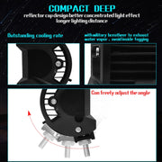 7 inch 18W 1800LM 3 Row LED Strip Light Working Refit Off-road Vehicle Lamp Roof Strip Light