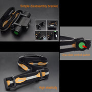 D25 10W 2 x XML-2 IPX6 Water-resistant Headband Light, 2400 LM USB Charging Adjustable Outdoor LED Headlight