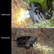 D25 10W 2 x XML-2 IPX6 Water-resistant Headband Light, 2400 LM USB Charging Adjustable Outdoor LED Headlight