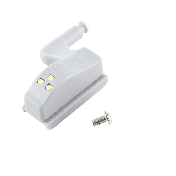 10 PCS 0.3W Universal Inner Hinge LED Sensor lamp Cupboard 3 LEDs Night light Auto ON/OFF Bulb(White Light)