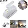 10 PCS 0.3W Universal Inner Hinge LED Sensor lamp Cupboard 3 LEDs Night light Auto ON/OFF Bulb(Warm White) - Sensor LED Lights by PMC TechLife | Online Shopping South Africa | PMC TechLife | Buy Now Pay Later Mobicred