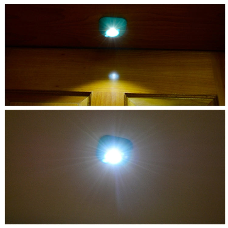 White Light Mini Human Body Motion Induction Ceiling Night Light , Porch Wall Lamps for Cabinets / Bedroom / Bathroom / Living Room, Sensor Distance: 2-3m(Black)