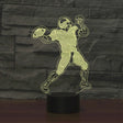 Rugby Quarterback Shape 3D Colorful LED Vision Light Table Lamp, USB Touch Version - Novelty Lighting by PMC TechLife | Online Shopping South Africa | PMC TechLife | Buy Now Pay Later Mobicred