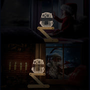 0.5W Children Bedroom Owl Folding Wood Lamp 3D Night Light (Warm Light)