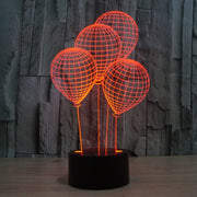 Balloon Style 3D Touch Switch Control LED Light , 7 Color Discoloration Creative Visual Stereo Lamp Desk Lamp Night Light