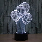 Balloon Style 3D Touch Switch Control LED Light , 7 Color Discoloration Creative Visual Stereo Lamp Desk Lamp Night Light