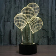 Balloon Style 3D Touch Switch Control LED Light , 7 Color Discoloration Creative Visual Stereo Lamp Desk Lamp Night Light