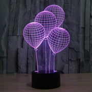 Balloon Style 3D Touch Switch Control LED Light , 7 Color Discoloration Creative Visual Stereo Lamp Desk Lamp Night Light