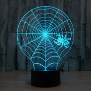 Cobweb Style 3D Touch Switch Control LED Light , 7 Colour Discoloration Creative Visual Stereo Lamp Desk Lamp Night Light