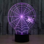 Cobweb Style 3D Touch Switch Control LED Light , 7 Colour Discoloration Creative Visual Stereo Lamp Desk Lamp Night Light