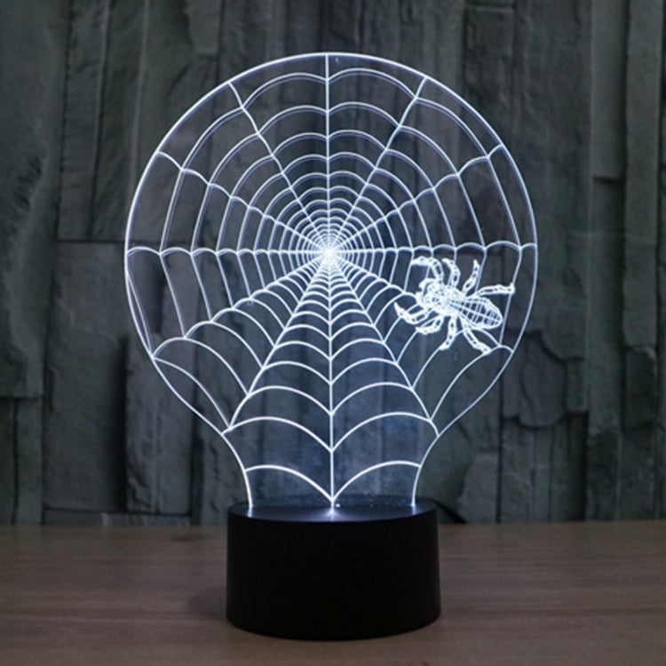 Cobweb Style 3D Touch Switch Control LED Light , 7 Colour Discoloration Creative Visual Stereo Lamp Desk Lamp Night Light