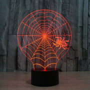 Cobweb Style 3D Touch Switch Control LED Light , 7 Colour Discoloration Creative Visual Stereo Lamp Desk Lamp Night Light