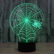 Cobweb Style 3D Touch Switch Control LED Light , 7 Colour Discoloration Creative Visual Stereo Lamp Desk Lamp Night Light