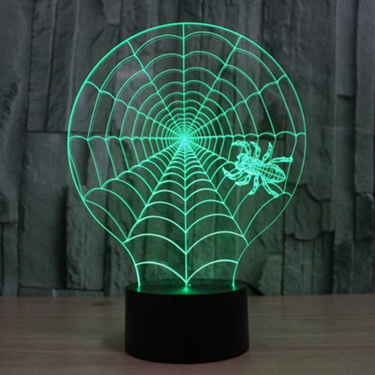 Cobweb Style 3D Touch Switch Control LED Light , 7 Colour Discoloration Creative Visual Stereo Lamp Desk Lamp Night Light
