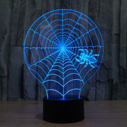 Cobweb Style 3D Touch Switch Control LED Light , 7 Colour Discoloration Creative Visual Stereo Lamp Desk Lamp Night Light