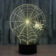 Cobweb Style 3D Touch Switch Control LED Light , 7 Colour Discoloration Creative Visual Stereo Lamp Desk Lamp Night Light