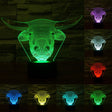 Cow Style 3D Touch Switch Control LED Light , 7 Colour Discoloration Creative Visual Stereo Lamp Desk Lamp Night Light - Novelty Lighting by PMC TechLife | Online Shopping South Africa | PMC TechLife | Buy Now Pay Later Mobicred