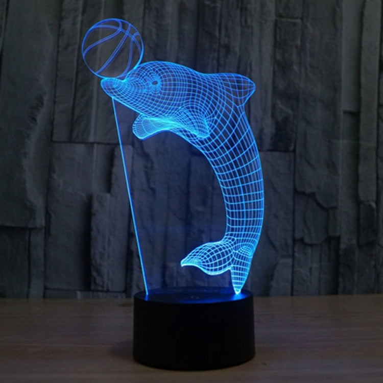 Dolphin Heading the Ball Style 3D Touch Switch Control LED Light , 7 Color Discoloration Creative Visual Stereo Lamp Desk Lamp Night Light