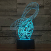 Abstract Style 3D Touch Switch Control LED Light , 7 Color Discoloration Creative Visual Stereo Lamp Desk Lamp Night Light