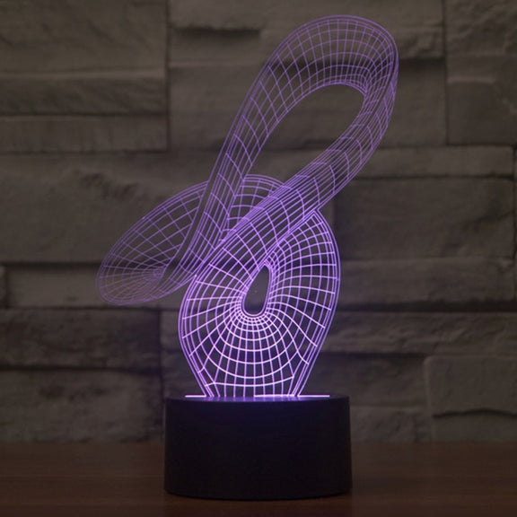 Abstract Style 3D Touch Switch Control LED Light , 7 Color Discoloration Creative Visual Stereo Lamp Desk Lamp Night Light