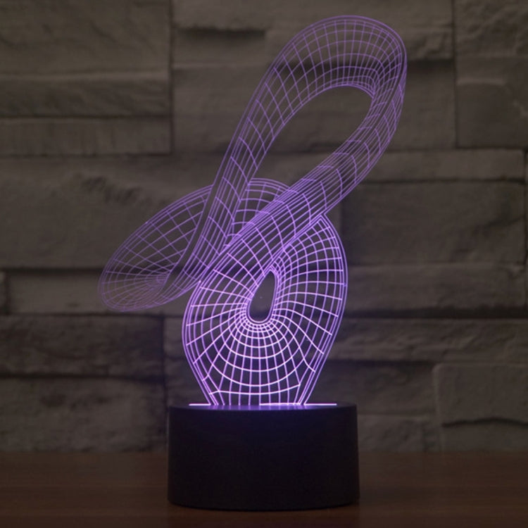 Abstract Style 3D Touch Switch Control LED Light , 7 Color Discoloration Creative Visual Stereo Lamp Desk Lamp Night Light