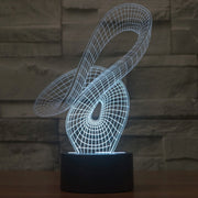 Abstract Style 3D Touch Switch Control LED Light , 7 Color Discoloration Creative Visual Stereo Lamp Desk Lamp Night Light