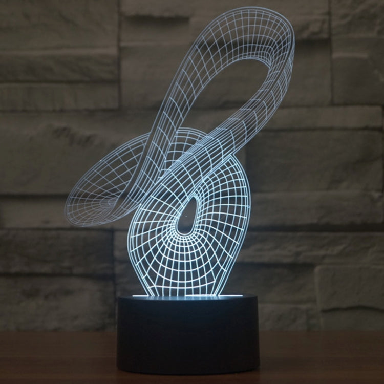 Abstract Style 3D Touch Switch Control LED Light , 7 Color Discoloration Creative Visual Stereo Lamp Desk Lamp Night Light