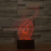 Abstract Style 3D Touch Switch Control LED Light , 7 Color Discoloration Creative Visual Stereo Lamp Desk Lamp Night Light