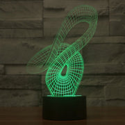 Abstract Style 3D Touch Switch Control LED Light , 7 Color Discoloration Creative Visual Stereo Lamp Desk Lamp Night Light