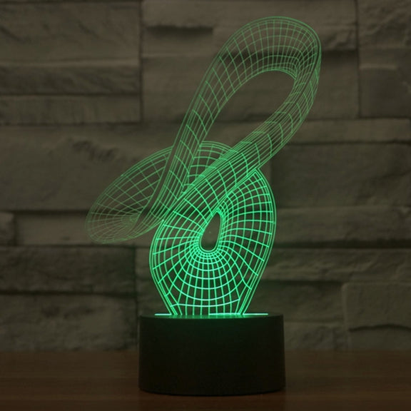 Abstract Style 3D Touch Switch Control LED Light , 7 Color Discoloration Creative Visual Stereo Lamp Desk Lamp Night Light
